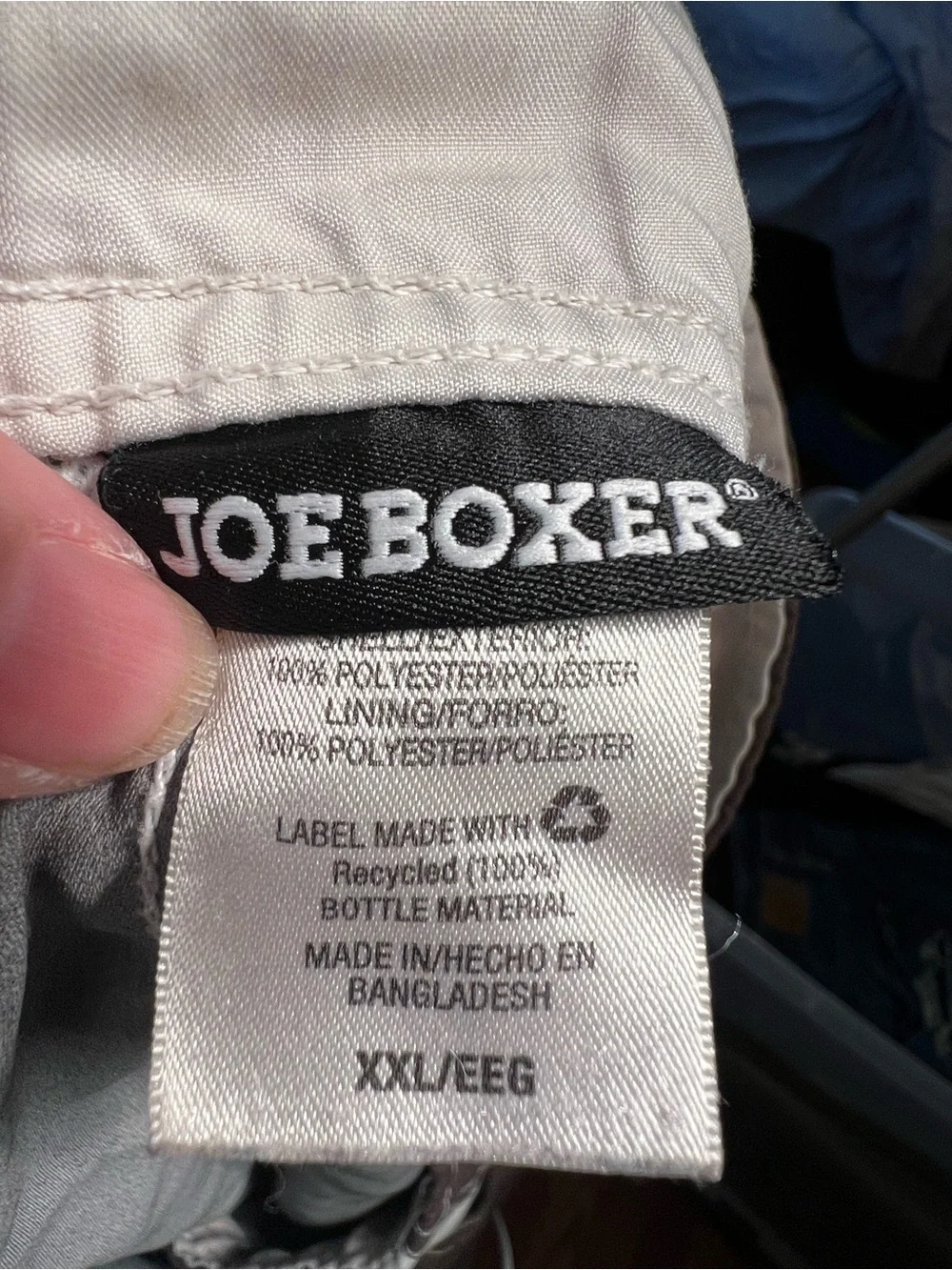 Joe Boxer Men’s Size XXL Swim Trunks Brown White Side Stripe Cargo Pockets